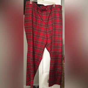 Talbots Vibrant Red Plaid Trousers